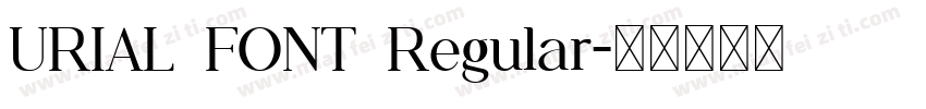 URIAL FONT Regular字体转换